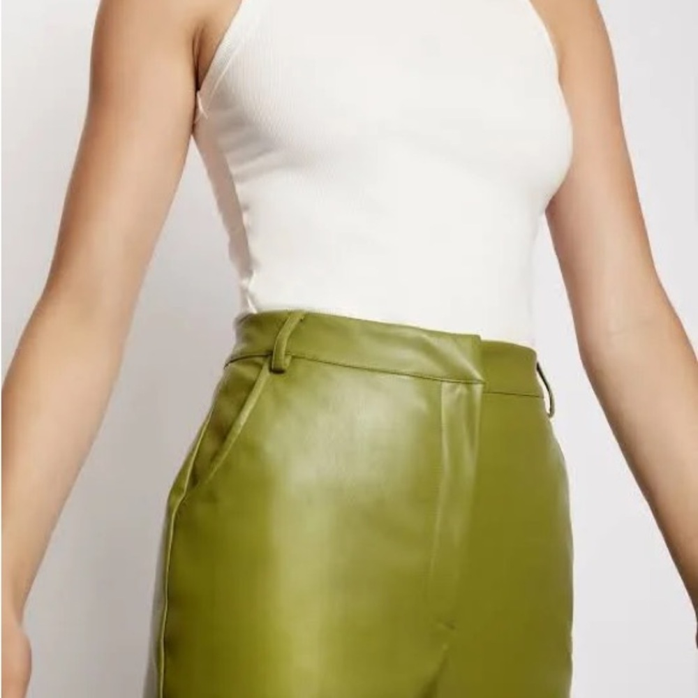 NWT Meshki Tyra Olive  Green Women's Flared Pants